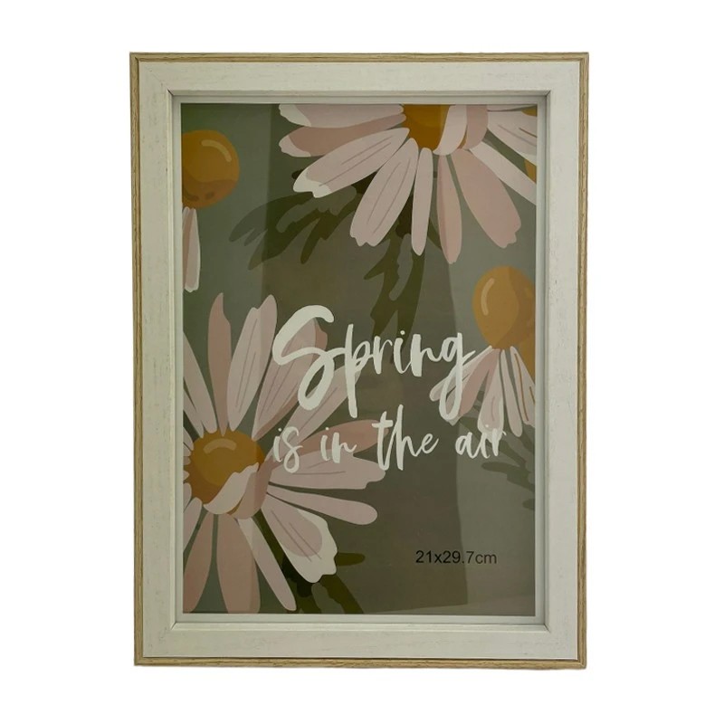 Rama foto Rhett, lemn alb-natur, format A4, 21 x 29.7 cm - imagine 6